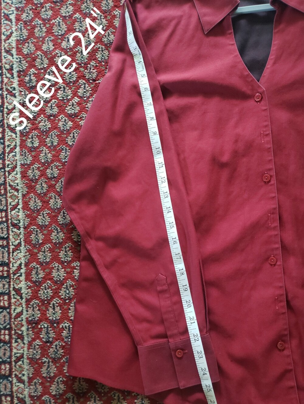 Coldwater Creek Double-Layer Cotton Blouse Plus 2X - Picture 12 of 13